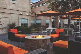 Outdoor patio perfect as workspace at the Hyatt House Pleasanton.