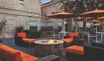 Outdoor patio perfect as workspace at the Hyatt House Pleasanton.