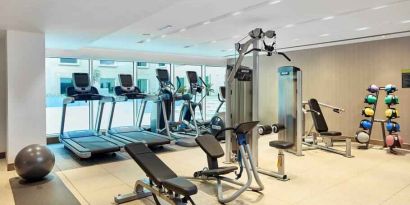 Fitness center at the Hilton Garden Inn Erzurum.