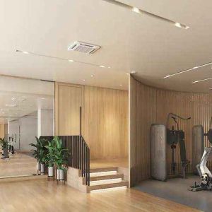 Fully equipped fitness center at the Hilton Kinshasa.