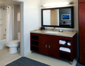 Guest bathroom at Courtyard By Marriott Los Angeles LAX/Century Boulevard.