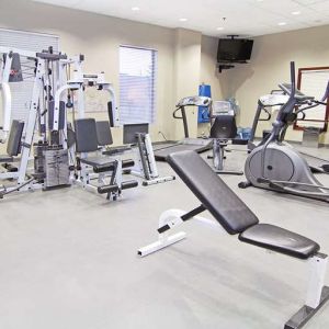 Fitness center at Riviera Plaza And Conference Centre Calgary Airport.