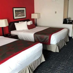 Twin room at Riviera Plaza And Conference Centre Calgary Airport.