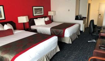 Twin room at Riviera Plaza And Conference Centre Calgary Airport.