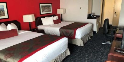 Twin room at Riviera Plaza And Conference Centre Calgary Airport.