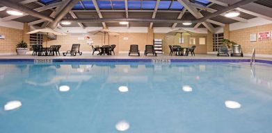 Indoor pool at Holiday Inn Toronto Airport East.