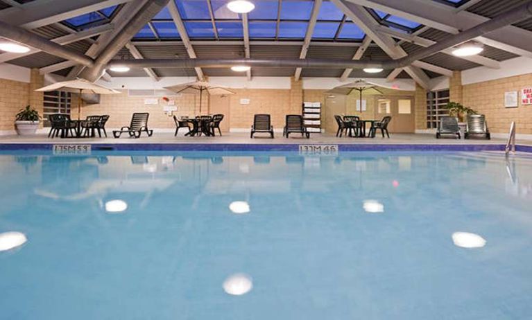 Indoor pool at Holiday Inn Toronto Airport East.