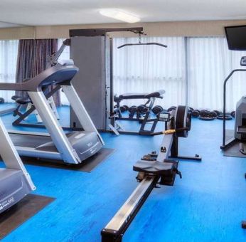 Fitness center at Holiday Inn Toronto Airport East.