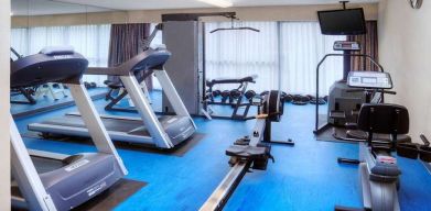 Fitness center at Holiday Inn Toronto Airport East.