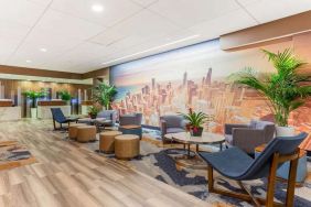 Lobby workspace at La Quinta Inn & Suites By Wyndham Chicago Downtown.