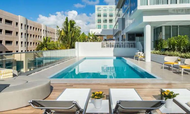 Relaxing outdoor pool at Hyatt Centric Miami South Beach.