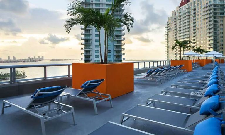 Hotel rooftop at Hyatt Centric Brickell Miami.