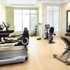 Fitness center at Hyatt Place Miami Airport East.