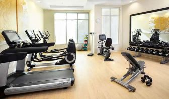 Fitness center at Hyatt Place Miami Airport East.