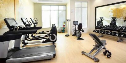 Fitness center at Hyatt Place Miami Airport East.