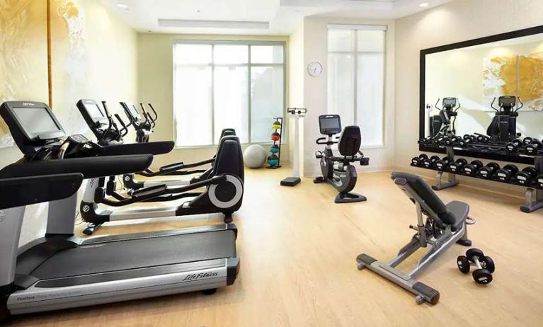 Fitness center at Hyatt Place Miami Airport East.