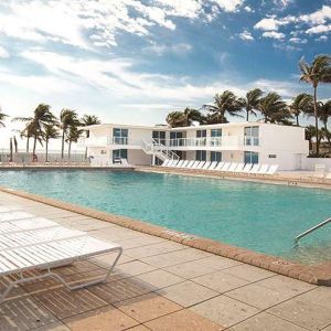 Pool area at New Point Miami.