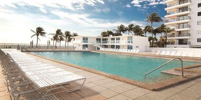 Pool area at New Point Miami.