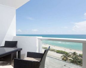 Hotel balcony perfect as workspace at New Point Miami.