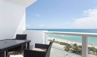 Hotel balcony perfect as workspace at New Point Miami.