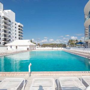 Relaxing outdoor pool at New Point Miami.