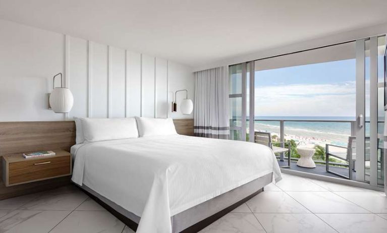 Hotel room with window and sea view at Cadillac Hotel & Beach Club, Autograph Collection.