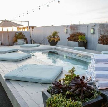 Outdoor pool at Shade Hotel Manhattan Beach.