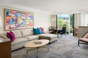 Spacious living room perfect as workspace at Le Parc.