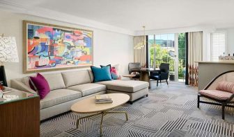 Spacious living room perfect as workspace at Le Parc.