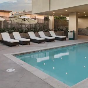 Outdoor pool at Hampton Inn & Suites Los Angeles/ Hollywood.