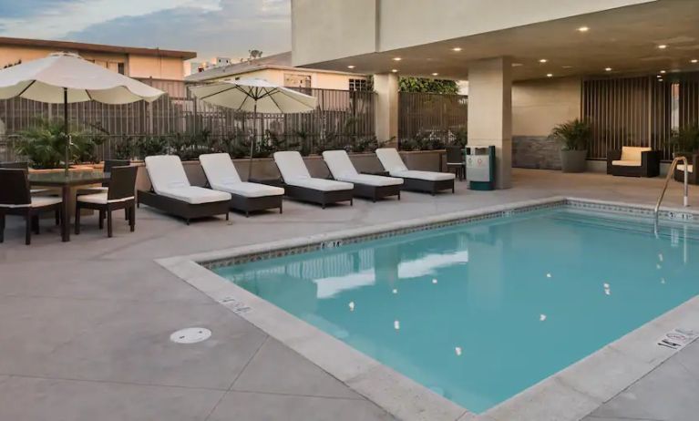 Outdoor pool at Hampton Inn & Suites Los Angeles/ Hollywood.