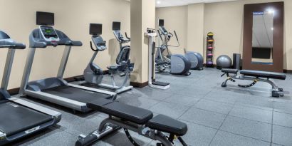 Fitness center at Hampton Inn & Suites Los Angeles/ Hollywood.