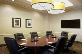 Meeting room wirh small table at Embassy Suites By Hilton LAX Airport North.