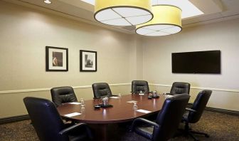 Meeting room wirh small table at Embassy Suites By Hilton LAX Airport North.