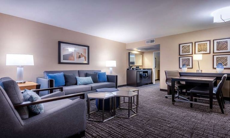 Living room at Embassy Suites By Hilton LAX Airport North.