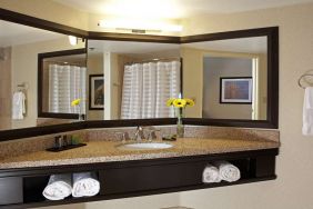 Guest bathroom at Embassy Suites By Hilton LAX Airport North.