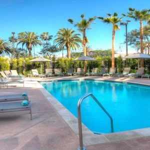 Relaxing outdoor pool at Residence Inn By Marriott LAX Airport.