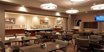 Dining area suitable for co-working at Residence Inn By Marriott LAX Airport.