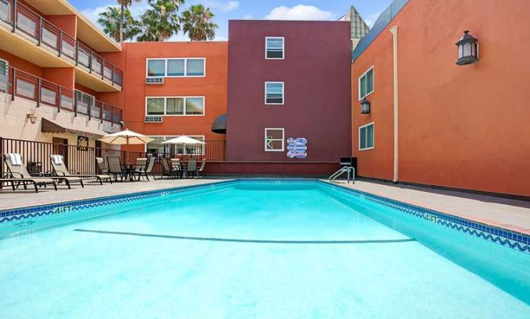 Outdoor pool at Ramada Los Angeles Downtown West.