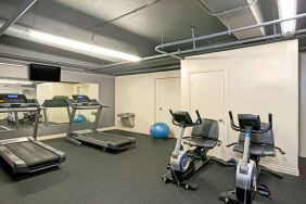 Fitness center at Ramada Los Angeles Downtown West.