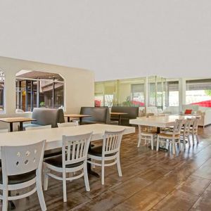 Spacious dining area at Ramada Los Angeles Downtown West.