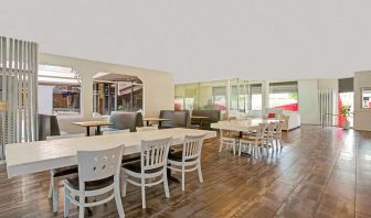 Spacious dining area at Ramada Los Angeles Downtown West.