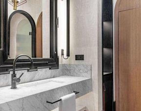 Guest bathroom at the Hotel Montera Madrid, Curio Collection by Hilton.