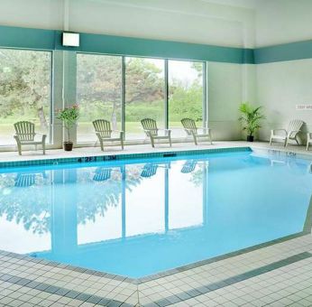 Indoor pool at Travelodge Ottawa East.