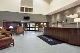 Lobby workspace at Travelodge Ottawa East.