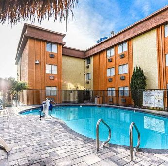 Pool area at Best Western McCarran Inn.