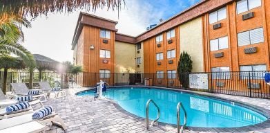 Pool area at Best Western McCarran Inn.