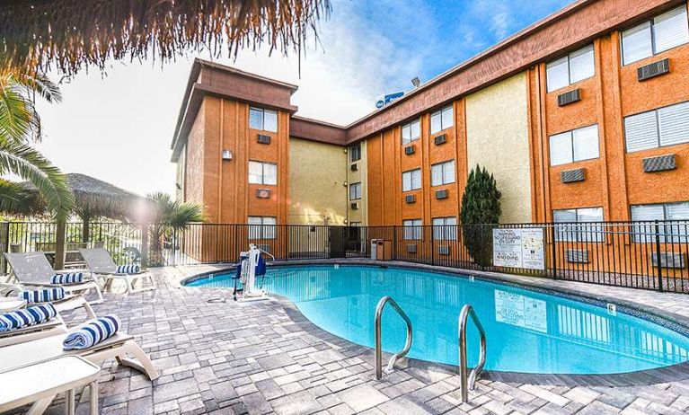 Pool area at Best Western McCarran Inn.