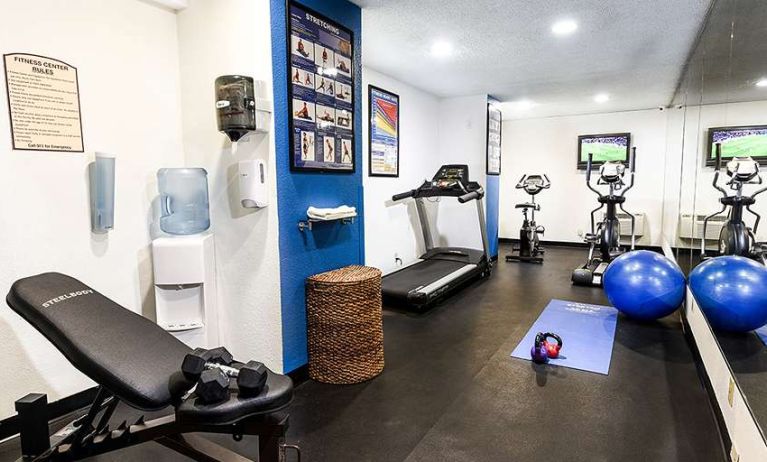 Fitness center at Best Western McCarran Inn.