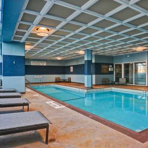 Indoor pool area at Four Points By Sheraton Toronto Mississauga.